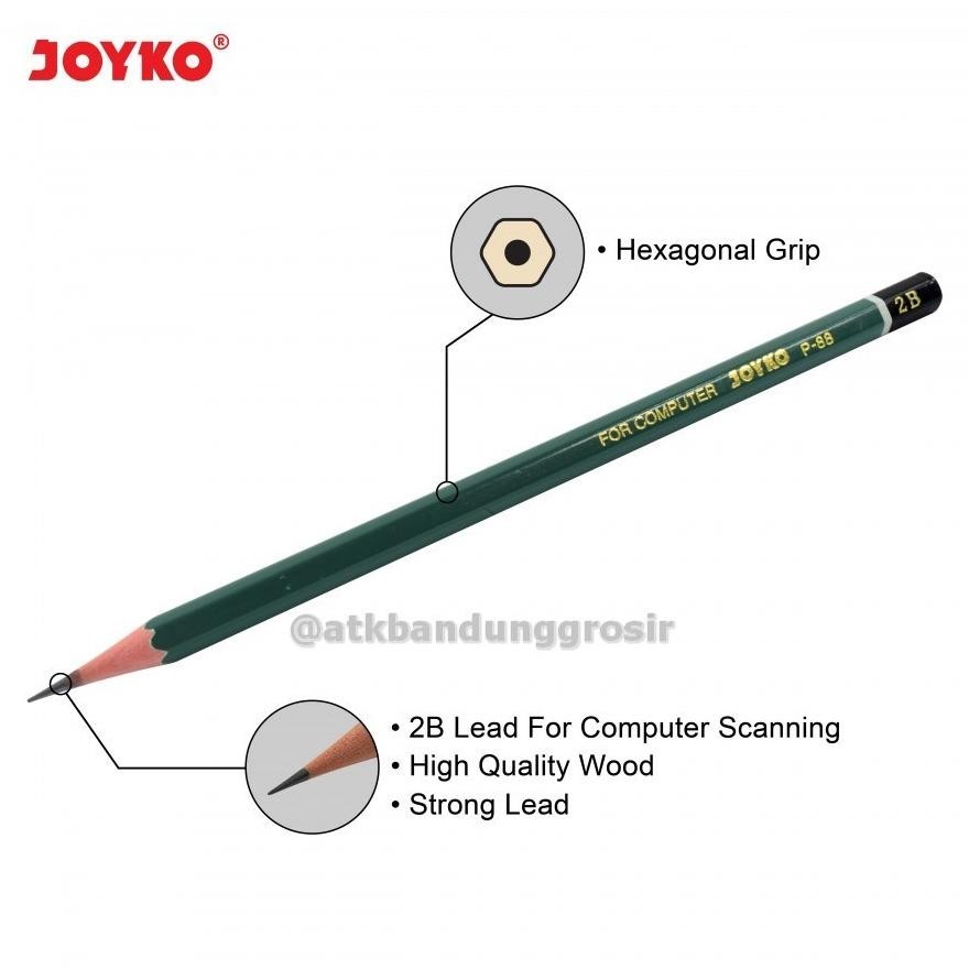 

Pensil Joyko P 88 2B Pensil Ujian Hexagonal - 1 Pack Promo