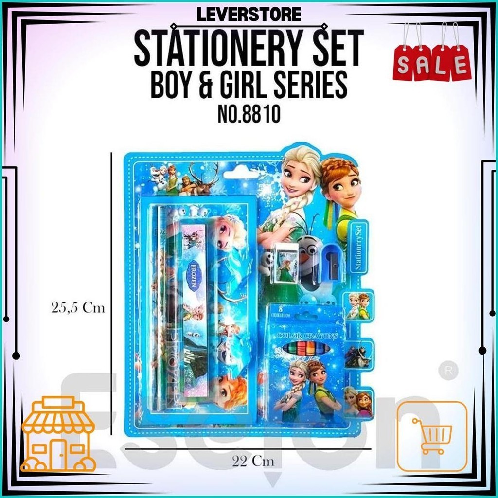 

Paket Alat Tulis 9In1 Mewarnai/ Alat Tulis Set / Paket Alat Tulis Karakter / Stationery Set 8810 Cod