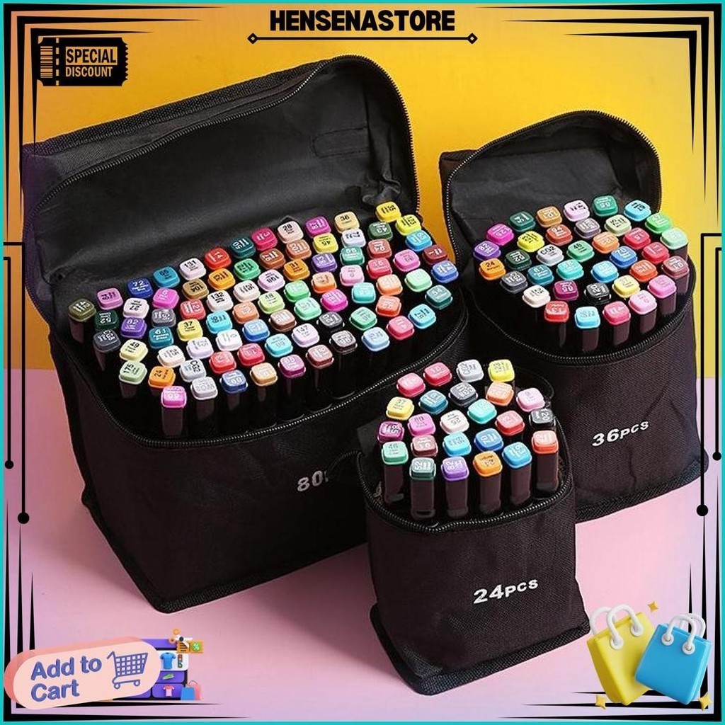 

Wd Touchfive 24/36/48/60/80 Warna Sketsa Spidol Umum General Marker Set Animation Markers / Twin Market Set Spidol Sale