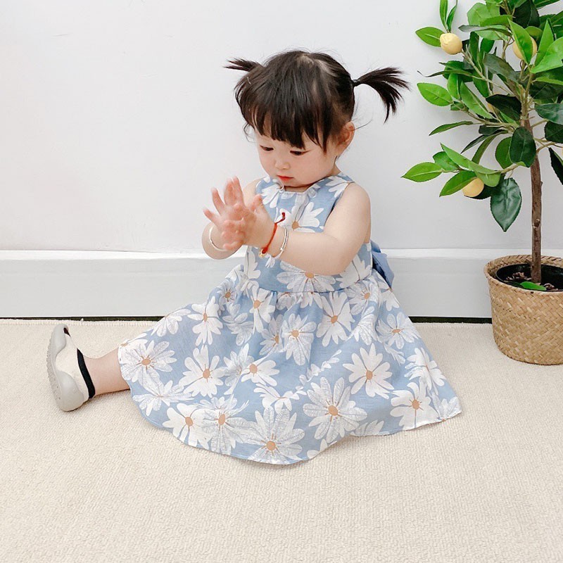 FQs 0-4 Tahun Gaun Bayi + Topi Set Gaun Hitam Anak Perempuan Rok Lucu Lengan Pendek Atasan Kecil