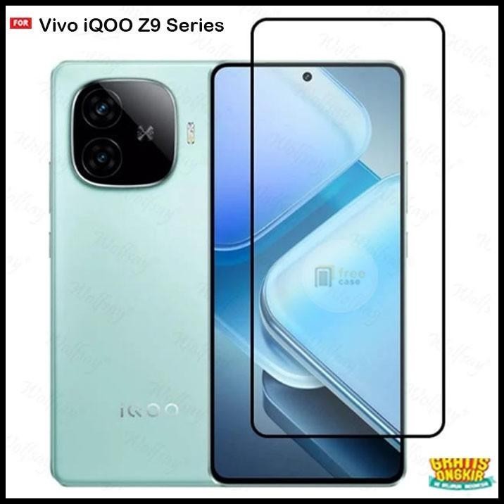 Iqoo Z9X Tempered Glass Full Cover Anti Gores Screen Guard Protector Hp