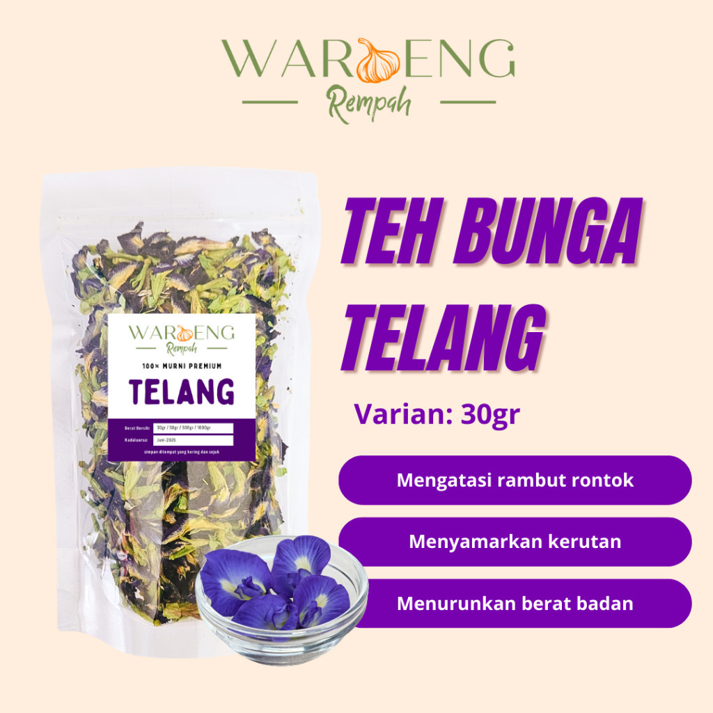 

Teh Bunga Telang - Butterfly Pea Tea / Waroeng Rempah Murah