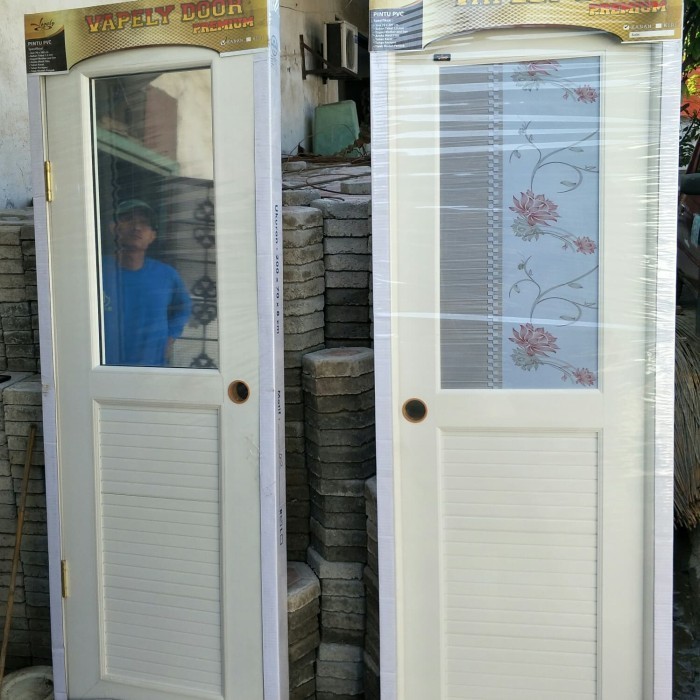 PINTU PVC KAMAR MANDI BELAKANG CERMIN + KUNCI