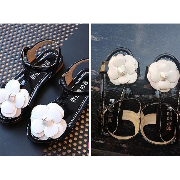 Gucci Flower Sandal Black (Bajukiddie) Sepatu Anak Pesta Sendal Import