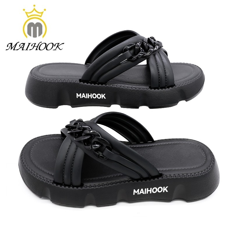 Sandal Karet Wanita // MAIHOOK COD Sandal Wanita Sandal Selop Bahan Karet Empuk Kekinian Model
