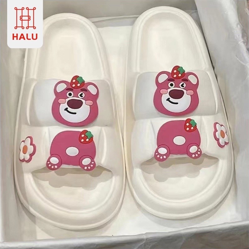 Sandal Slop Wanita // HALU Sandal Wanita Sandal Jelly Korea Outdoor Bear Lucu Trendy Sandal