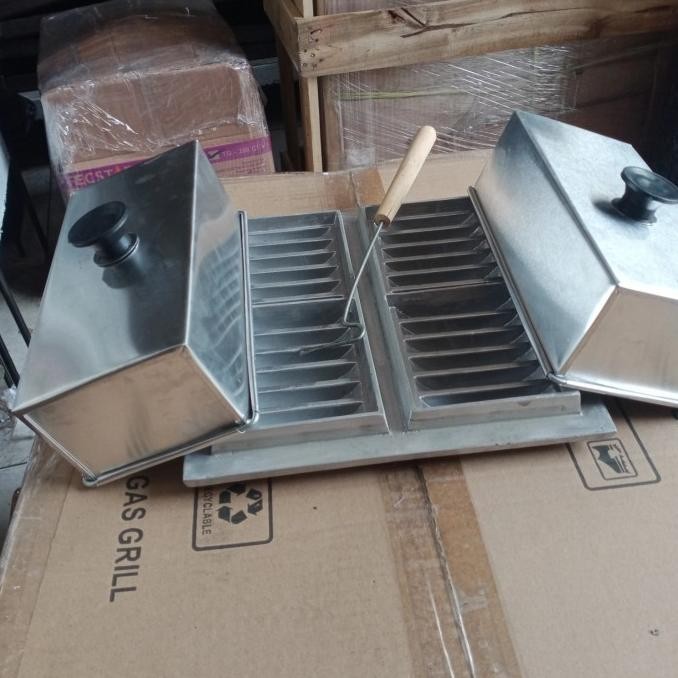 Cetakan Kue Rangi Sekat Tengah/Pancong Lumer +Tutup Dan Cukilanya