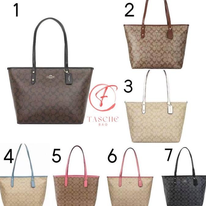 Tas Wanita CH tote bag colour signature all-variant leather 58292