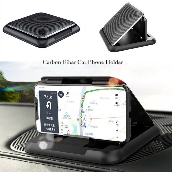 Premium Holder Dudukan Hp Dashboard Carbon Mobil Innova Reborn