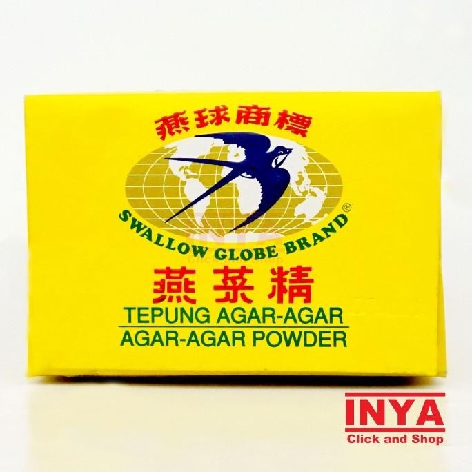 

Swallow Globe Tepung Agar-agar Rumput Laut Original Colour 12x7g box