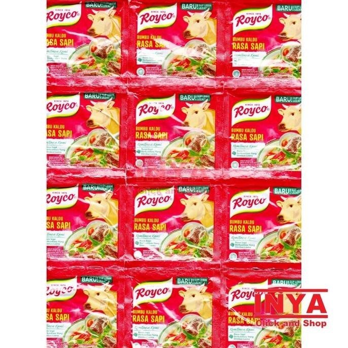 

Royco Bumbu Kaldu Sapi Penyedap Rasa Kemasan Sachet 3 Lusin 36x8gr