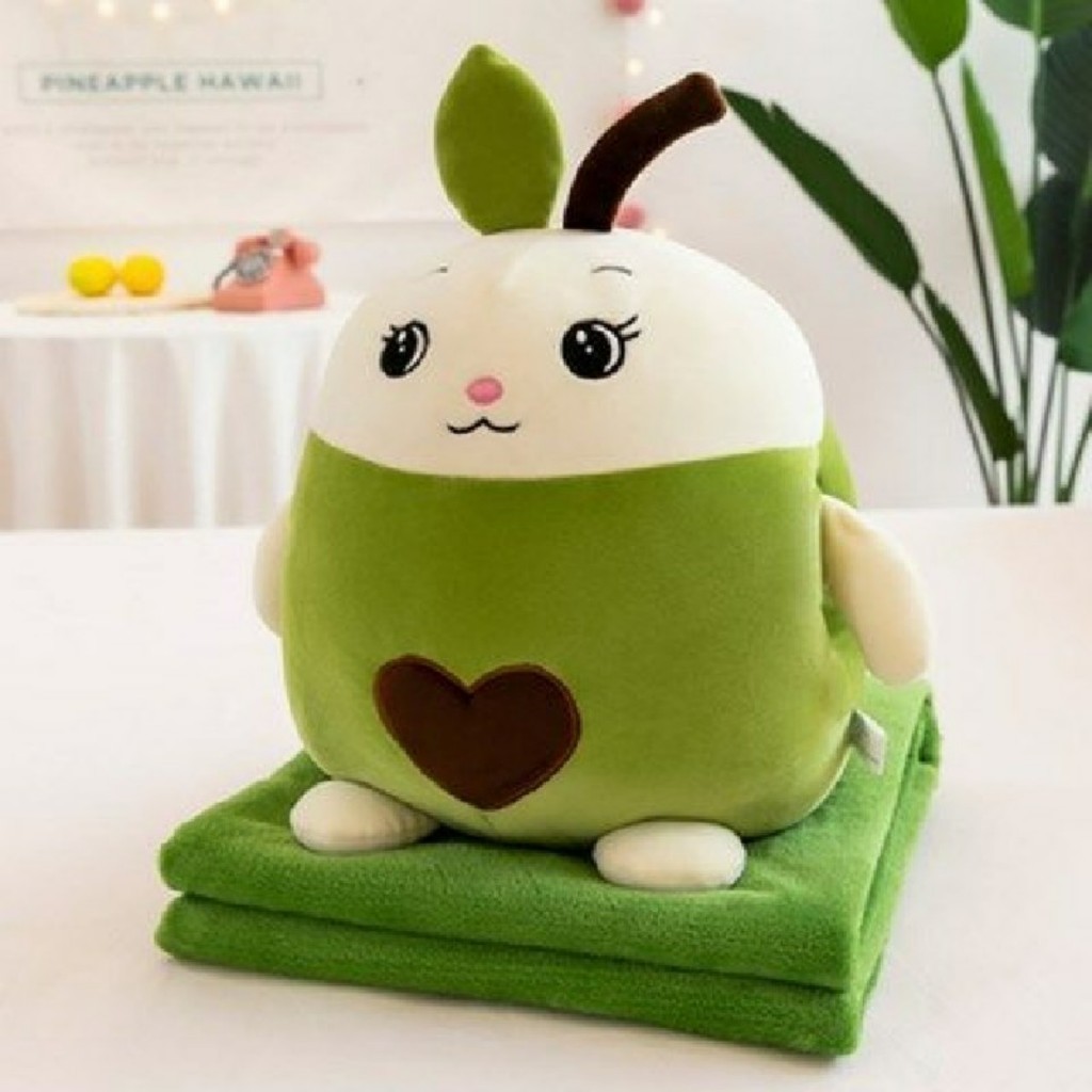 Boneka Bantal // KTS5 Boneka selimut 3 in 1 karakter buah-Balmut bantal selimut boneka ukuran