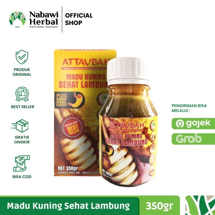 

Ready Attaubah Madu Kuning Sehat Lambung 350gram Atasi Asam Lambung