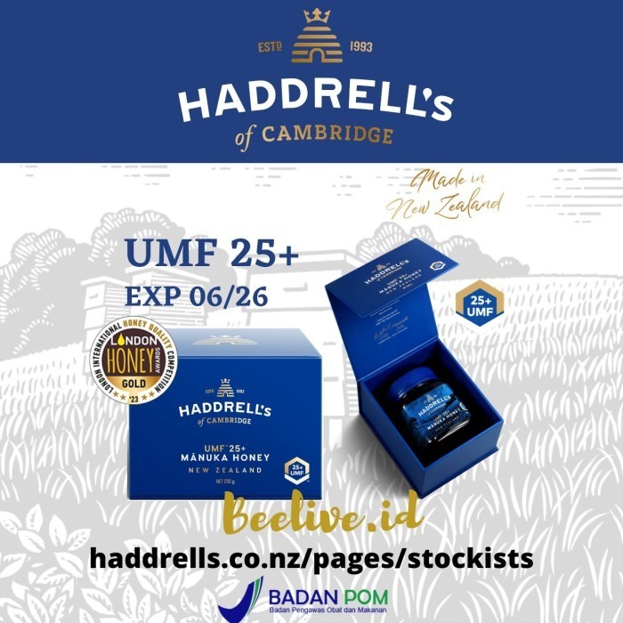 

Ready Madu haddrells Manuka Honey UMF 25+ 250 gr