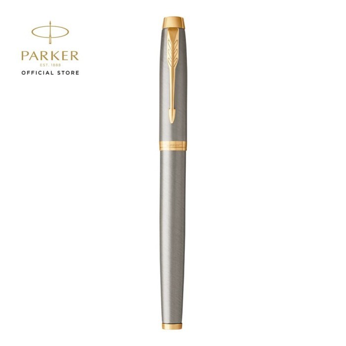 

Ready Parker IM Brushed Metal Gold Trim Rollerball