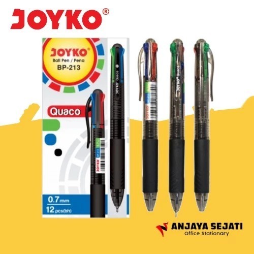 

Ready Bolpen Joyko 4 Warna BP-213 (Quaco) Perlusin