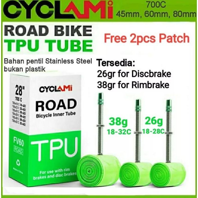 Ban Dalam Roadbike super ringan Ridenow 700c 18-32c