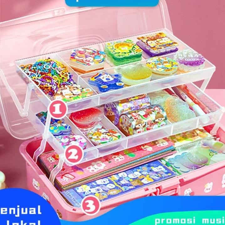 

Local Dery 670 Pcs Kartu Stiker Kartun Mewah Kemas Box Bahan Set Anak Dekoratif Diy Stiker Tools Set