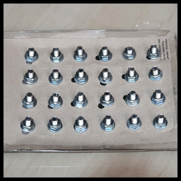 Baut Bintang Variasi Plat Nomor Bk Motor/Baut Sekrup Bodi Motor Mobil