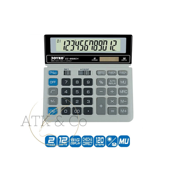 

Ready Calculator Pasar Joyko CC-868CH - Kalkulator 12 Digits Check Correct