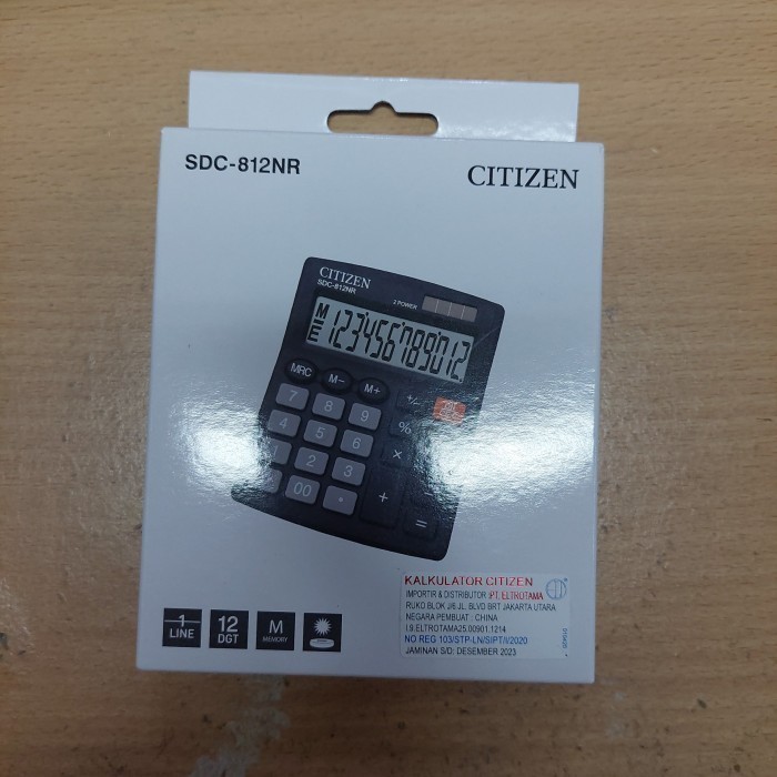 

Ready Kalkukator Citizen SDC-812NR 12 Digit / Calculator Citizen 12Digit
