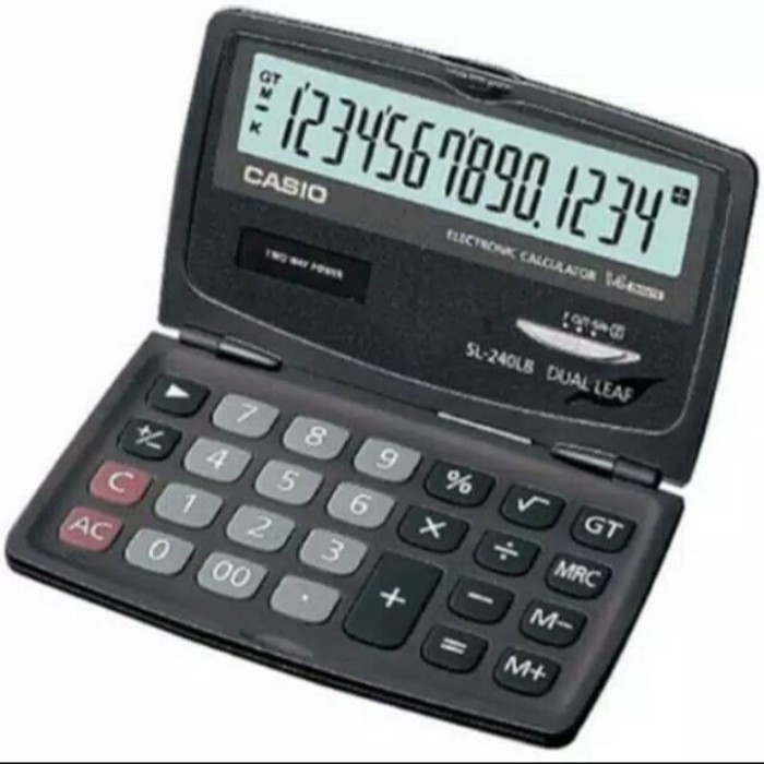 

Ready CASIO KALKULATOR SL 240 LB POCKET ELECTRONIC CALCULATOR DUAL LEAF