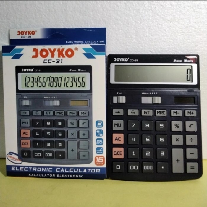 

Ready JOYKO CC-31 Kalkukator Pajak 16 Digit / Akuntansi Calculator Big LCD