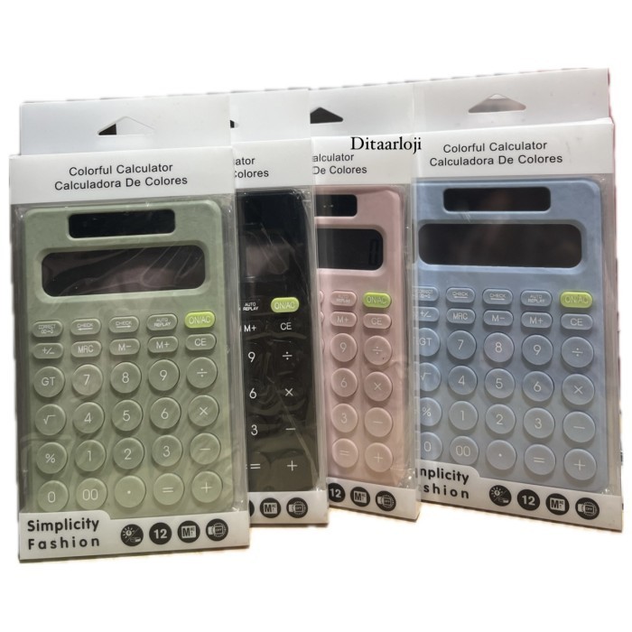 

Ready Jual colorful calculator kalkulator 12 digit unik lucu warna tipis