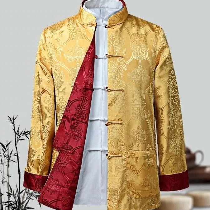 Promo Cheongsam Pria Lengan Panjang Model Bolak Balik