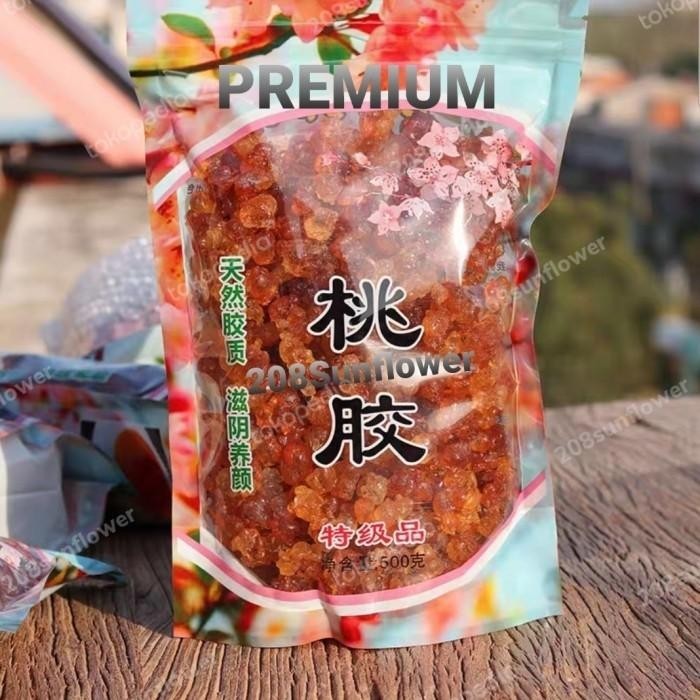 

Premium Peach Gum/Tao Jiao Bersih 500g Halal Kualitas Terbaik