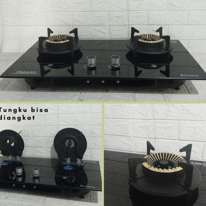 [New] [ Progas ] Kompor Tanam Kaca Progas Elegant Riviera Tanam 2 Tungku
