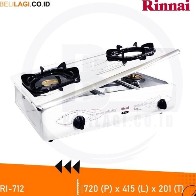 [Ready] Rinnai Kompor Gas 2 Tungku Ri 712 T / Kompor Rinnai 2 Tungku Ri-712T /