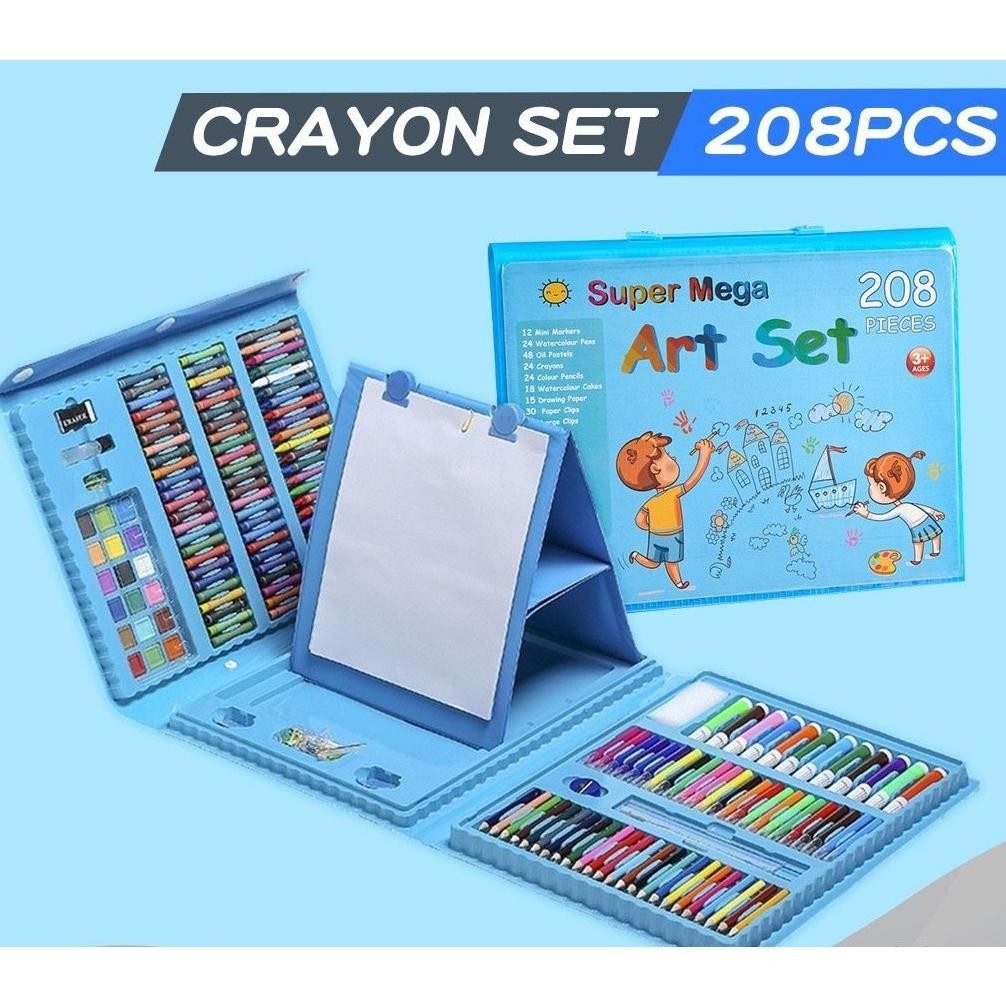 

rq-56 208 Pcs Set Mewarnai Set/Pensil Crayon ( Alat Menggambar atau Mewarnai ) Original