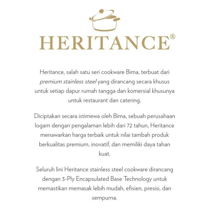 [Ready Stock] Bima Heritance Set Panci Frypan Penggorengan Stainless 3Ply Saucepot