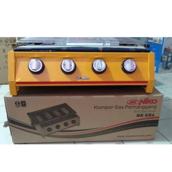 [Promo] Kompor Panggangan Sosis Bakar/ Barbeque Grill Gas 4 Tungku Niko Nk-Gr4