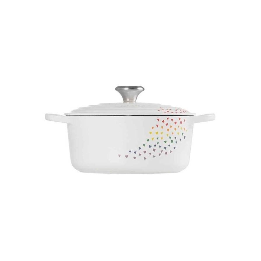 [Promo] Le Creuset Cast Iron Round Casserole Loving White 24Cm
