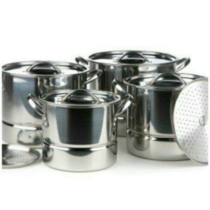[New] Promo Panci Steamer Supra Set 4 In 1 Stainless Steel