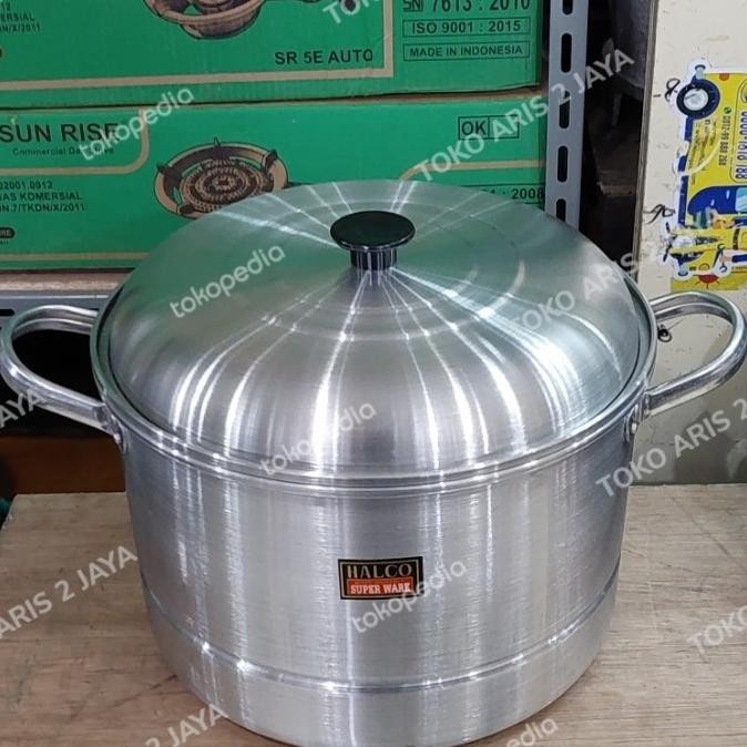 [Ready Stock] Dandang Halco | Panci Serbaguna Aluminium Super Tebal Halco 36 Cm