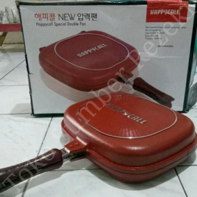 [Ready Stock] Panci Happy Call Double Pan Grill Teflon Kulit Jeruk Korea Original