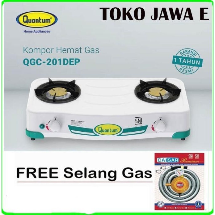 [Promo] Quantum Kompor Gas 2 Tungku Qgc-201 Dep With Timer