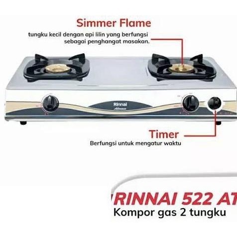 [New] Rinnai Ri-522At Kompor Gas Api Besar 2Tungku