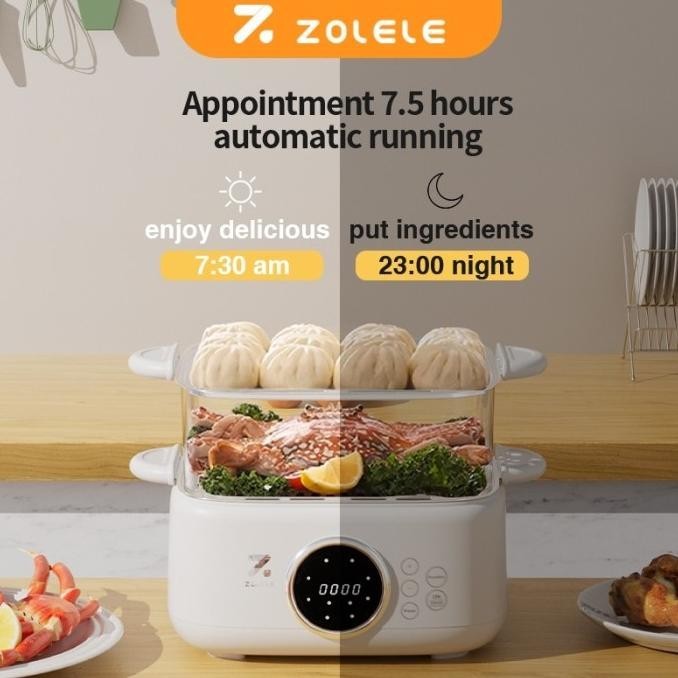 [Promo] Zolele Es931 Panci Kukus Rebus Listrik Multifungsi Electric Steamer 3L