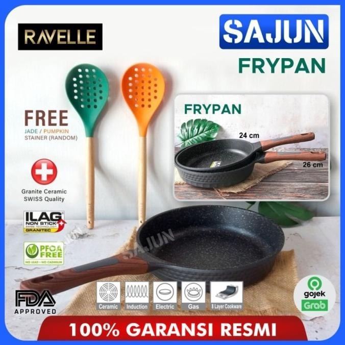 [Baru] Ravelle Royale Frypan 24 Cm/26 Cm Panci Penggorengan 24/26 Cm