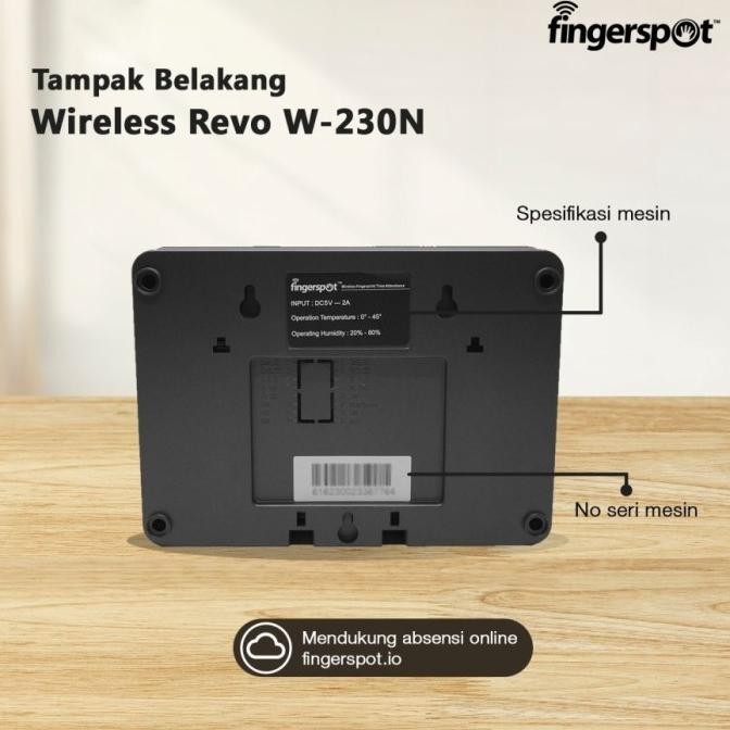 [Ready Stock] Mesin Absensi Fingerspot Revo W-230N Fingerprint Wireless