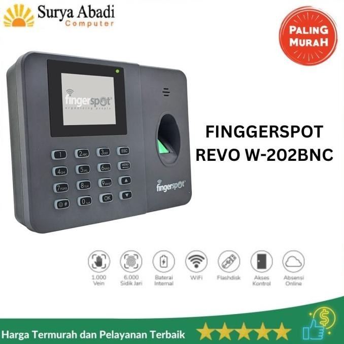 [Ready Stock] Fingerspot Revo W-202Bnc|Sidik Jari - Pin - Kartu - Wifi