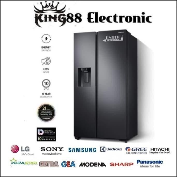 [Ready Stock] Kulkas Side By Side Samsung Rs64R5141B4 Digital Inverter + Ice Maker