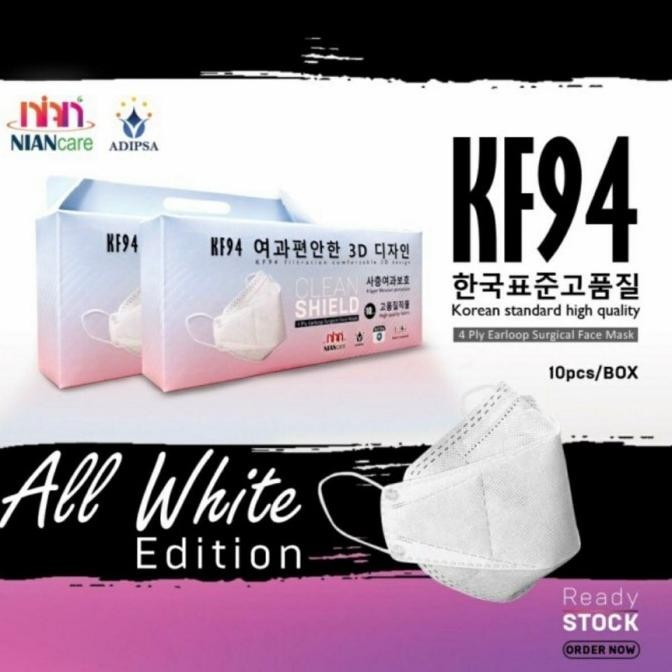Masker Medis Masker korea Niancare 4Ply KF94 -Evo Sensi Convex 3D KN95