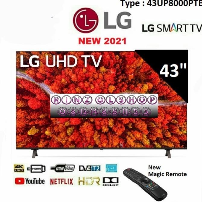 [Ready] Led Tv Lg 43Up8000 Smart Tv Uhd 4K Ai Thinq 43Up8000Ptb