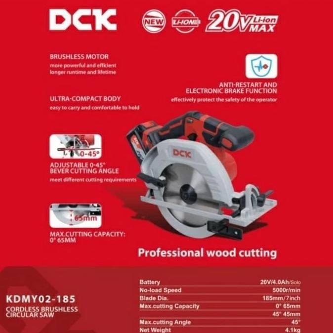 [Promo] Brushless Cordless Circular Saw 7" Dck Kdmy02-185Dm
