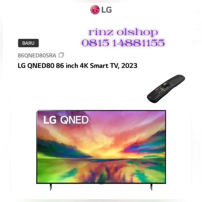 [Ready Stock] Led Tv Lg 86Qned80Sra Smart Tv Uhd 4K Think Ai 120Hz 86Qned80